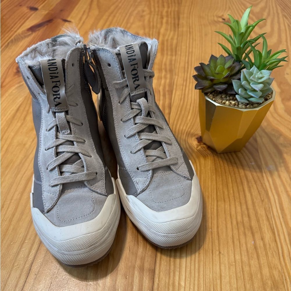 ANDIA FORA Leather Skater Sneakers Made in Italy EUR 38 US 7